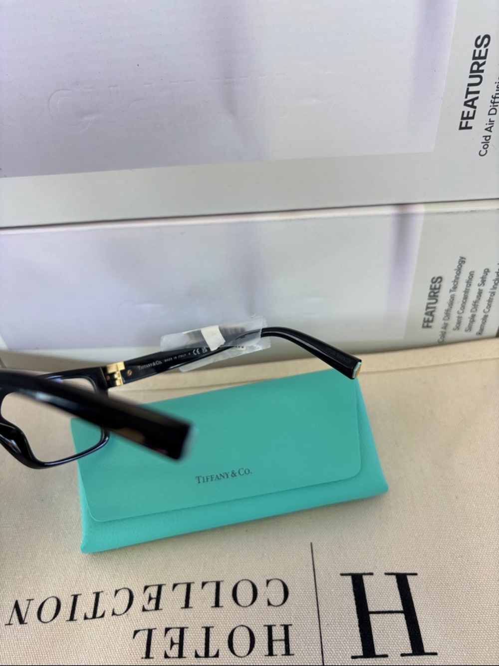 Tiffany & Co. RX Black Frame Glasses with Tiffany Blue Case - Picture 5 of 8
